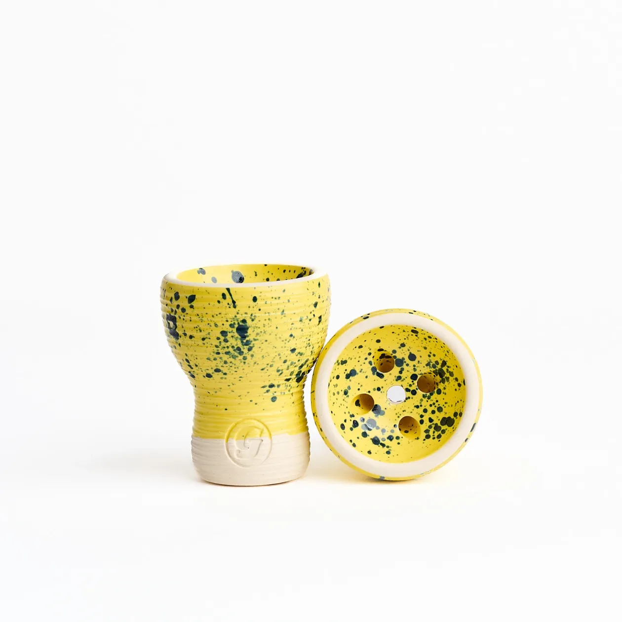 Чашка глиняна GrynBowls Turka Classic Yellow Blue