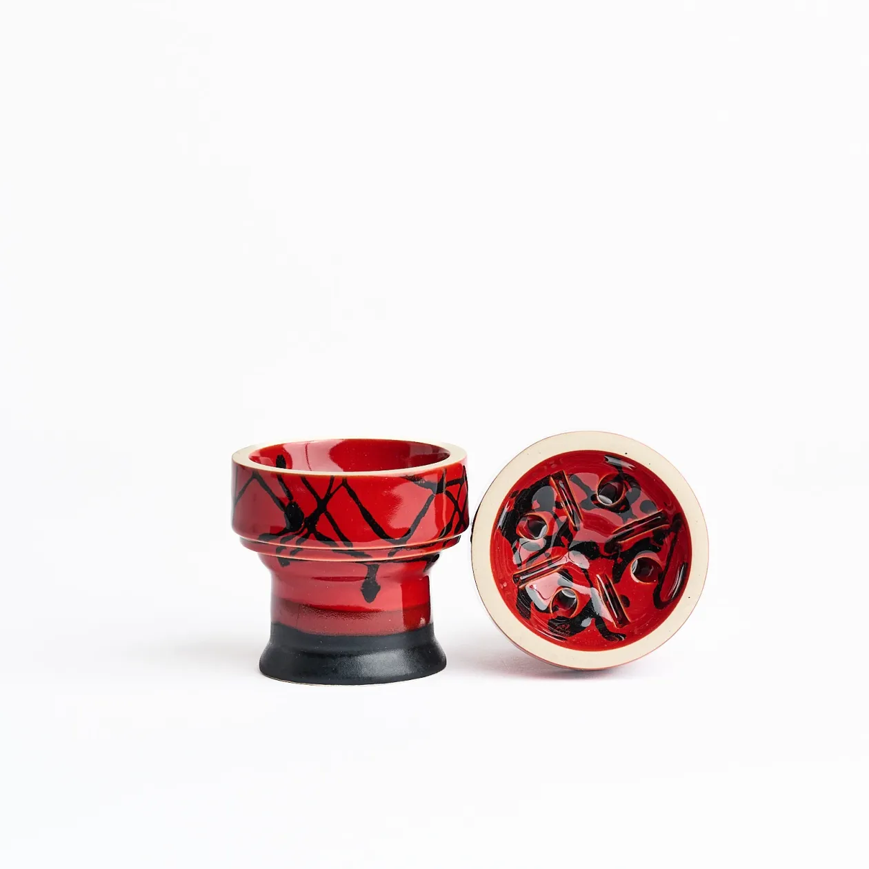 Чашка глиняна Sweet Bowl Ring Glaze Red