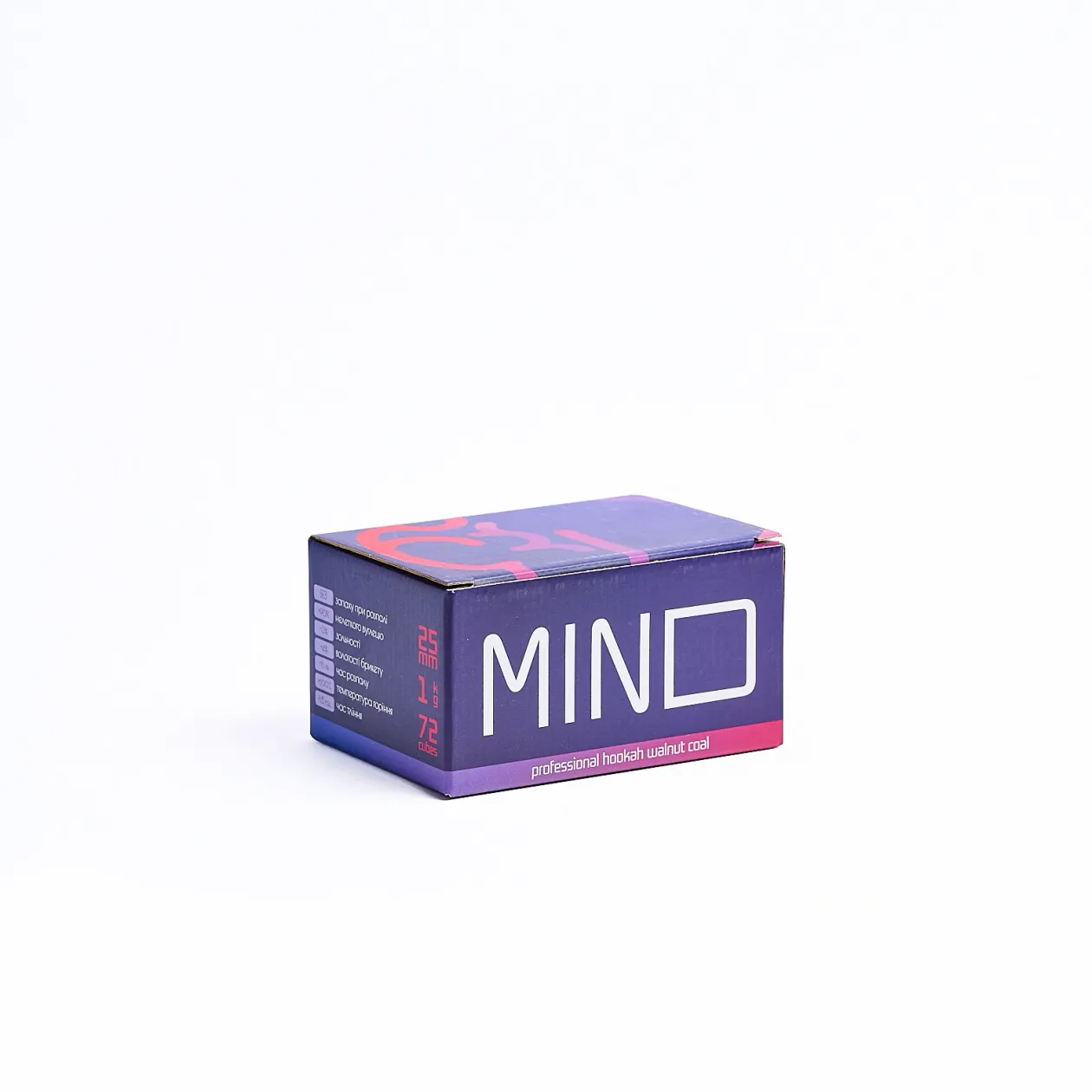 Вугілля горіхове Mind 1кг 72cube Box