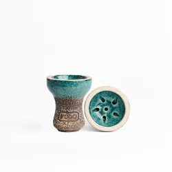 Чашка глиняна Fugo Bowl Turka Glaze Classic Wave Green