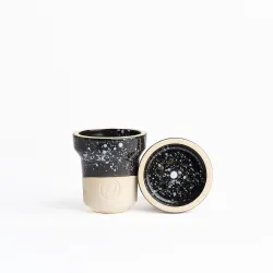 Чашка глиняна GrynBowls Accent Classic Black White