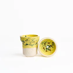 Чашка глиняна GrynBowls Accent Classic Yellow Blue