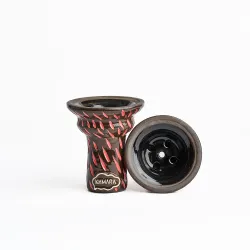 Чашка глиняна Khmara Tulipa-D Classic Black Beam Red