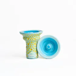 Чашка глиняна Khmara Tulipa-F Phunnel Blue Bubble Yellow