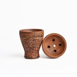 Чашка глиняна Monster Bowls Demonic face_CL Brown