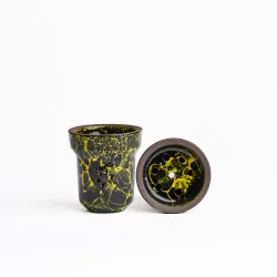 Чашка глиняна Solaris Classic Adam Black Yellow