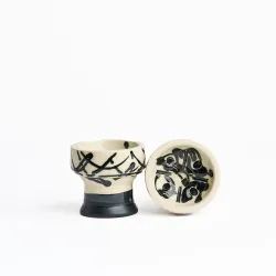 Чашка глиняна Sweet Bowl Ring Glaze White