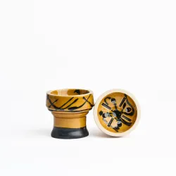 Чашка глиняна Sweet Bowl Ring Glaze Yellow